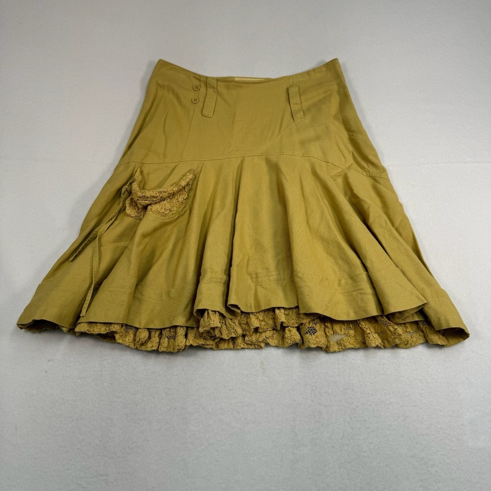 Animale Mustard Midi Skirt